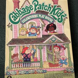 Vintage Colorforms Cabbage Patch Kids Playhouse 1983 Game Playset