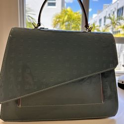 NWT Arcadia Italy Satchel - Rare Mid Blu/Tan (SOLD OUT)