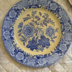 Spode Blue Room Garden Collection ‘Jasmine Blue And Yellow Large Plate