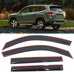 Fits 2019-2024 Subaru Forester In-Channel Side Window Deflectors Acrylic Rain Shade
