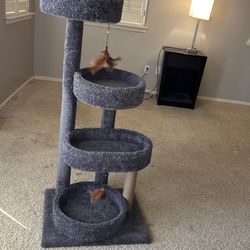 Cat Tower Multi. Level carpeted Cat Tower