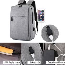 30pc (30 Bags) Travel Laptop Backpack, Business Slim Durable Backpack with USB Charging Port, College School Computer Bag 