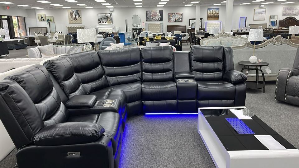 Spacious Power Sectional with Built-In Bluetooth Speakers
