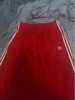 Oversized adidas red pants Medium unisex