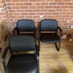 Office Waiting Room Chairs – Black Guest Chairs – $55 Each or $135 for all three