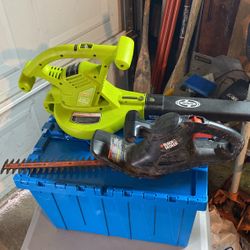 Electric leaf blower and hedge trimmer for money