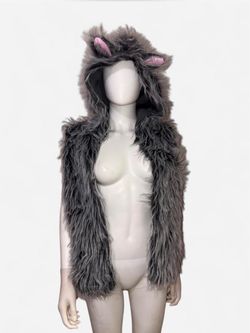 Wolf hooded vest costume