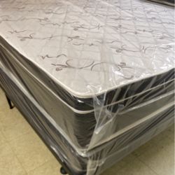 NEW QUEEN PILLOW TOP MATTRESS W. BOXSPRING  INCLUDED 🚚💨 DELIVERY OPTION AVAILABLE 🚚💨 HABLAMOS ESPAÑOL ✔️