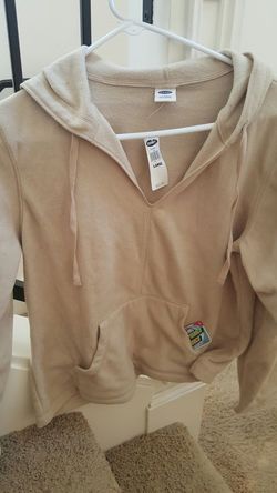 New Women's Old Navy Performance Fleece khaki Hoodie