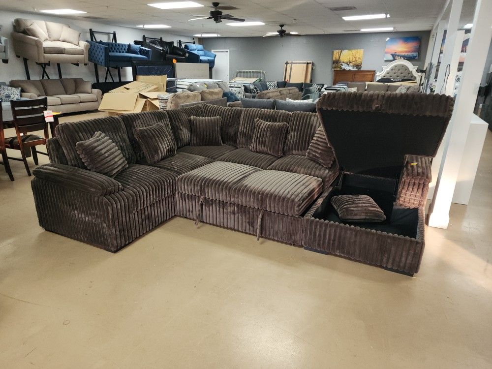 Storage And POP SLEEPER Sectional SUPER POPULAR. MORE COLORS