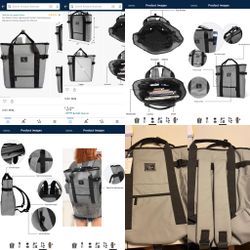 Lily Queen Casual Lightweight Fashion Tote Backpacks Waterproof Classic Daypack for Women- New