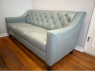 Italian Tufted Leather Sofa 3 seater