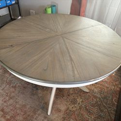 Solid Wood Table With Leaf
