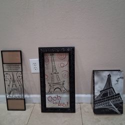 Eiffel towel wall art set