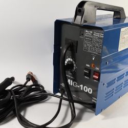 Electric Mig 100 Welder Set Corded Thermal Overload Blue W/ Wire Feeder. NEW