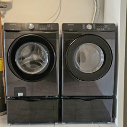 Samsung Washer And Dryer Set With Storage Pedestals