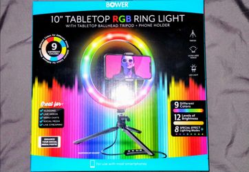 NEW 10" Tabletop RPB Ring Light With Ballhead Tripod & Phone Holder