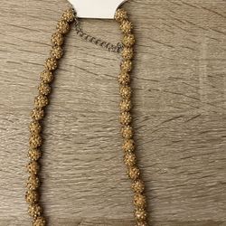 Gold Necklace and Silver Necklace Set