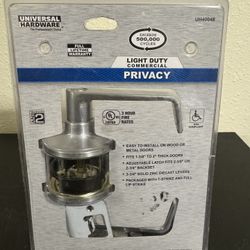 Light Duty commercial privacy lever, satin chrome finish