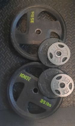 85 pounds of cast iron weight plates