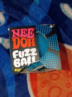 Needoh fuzz ball blue schylling opened