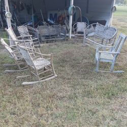 9 Pieces Of Stick Yard Furniture 