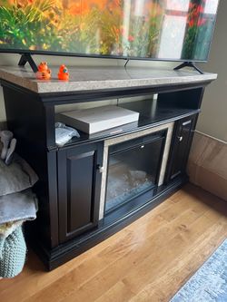 Tv stand with fireplace