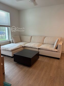 Brand new Beige Modular Cloud Sectional Couch w Storage Ottoman Delivery Available 🚚