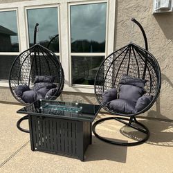 Brand New Set Of Two Swing Chairs With Cushions(we Finance And Deliver)