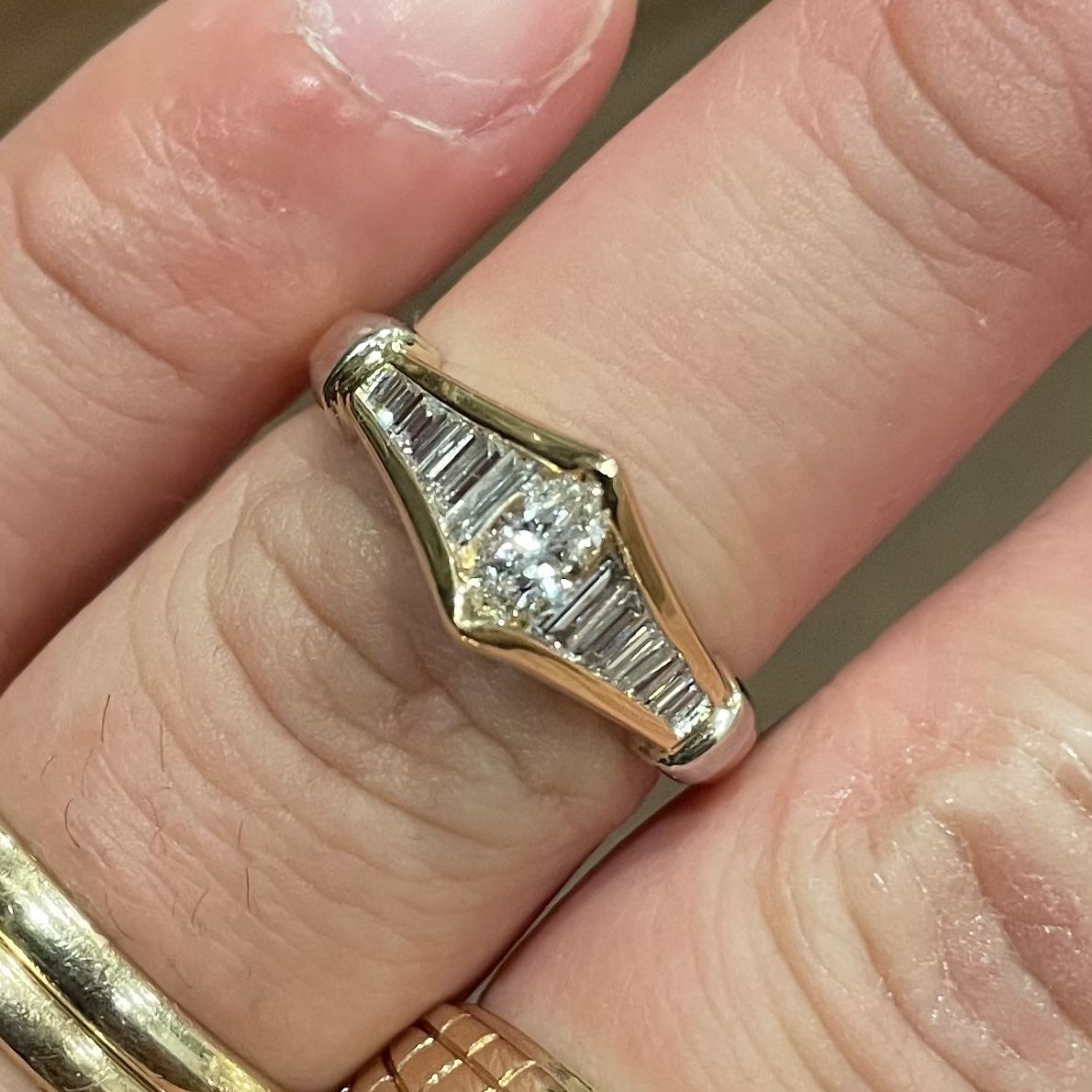 18K Yellow Gold Diamond Statement Ring