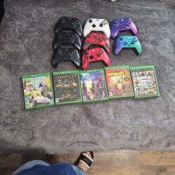 All Working Games N Xbox Controllers Plus Headset