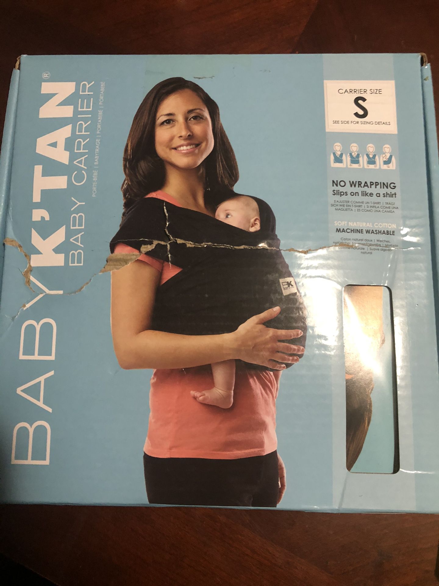Baby K’tan Print Baby Wrap Carrier, Infant and Child Sling - Simple Wrap Holder for Babywearing - No Rings or Buckles - Carry Newborn up to 35 lbs, H