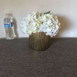Gold Flower Pot Home Decor