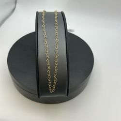 Gold Open Heart Link Chain 