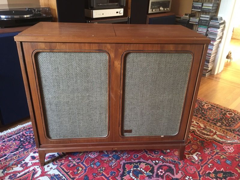 Pilot Stereo Console With Speakers No Components 38" Wide