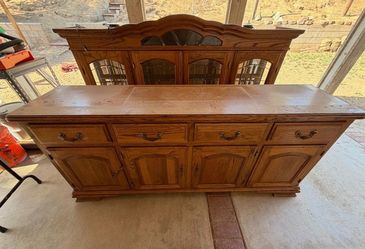 China cabinet with buffet table