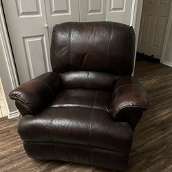 Ashley Real Leather Recliner 