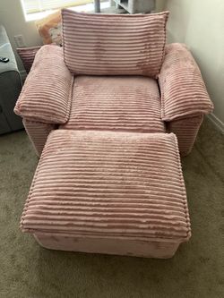 Pink boneless sofa