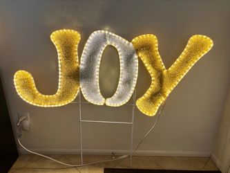 Silver & Gold JOY LED lighted sculpture