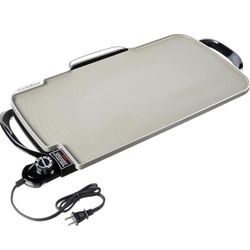 Presto 07062-22-Inch Ceramic Removable Handles Electric Griddle, Grey Ceramic