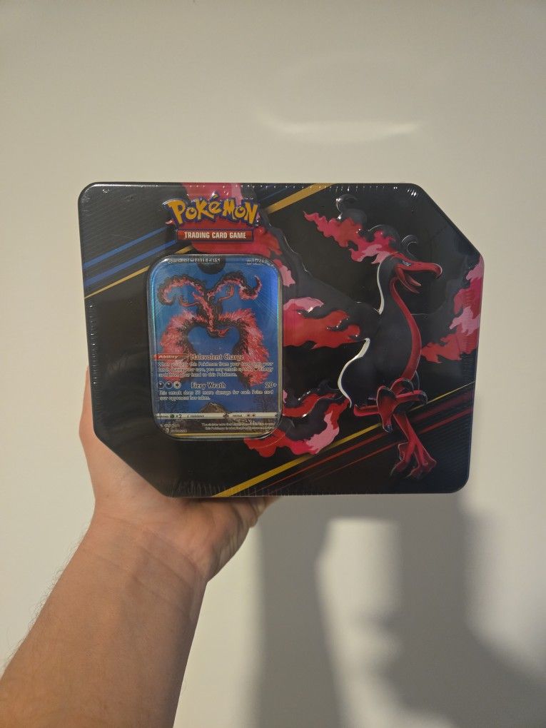 Pokemon Sealed Galarian Moltres Tin (Crown Zenith)