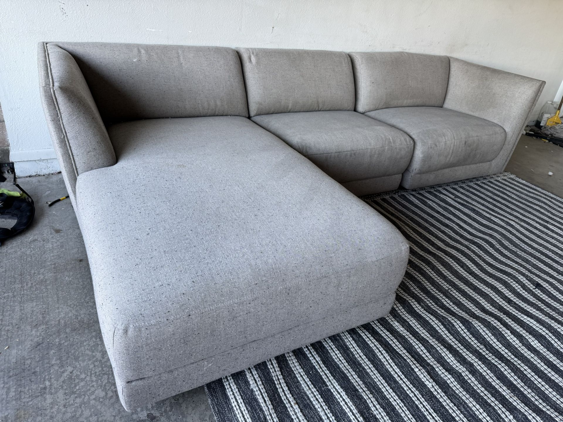 Gray Sectional Modular Sofa Couch Sala 