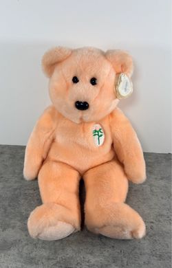 Ty Beanie Buddy Peach Plush Bear with Tag
