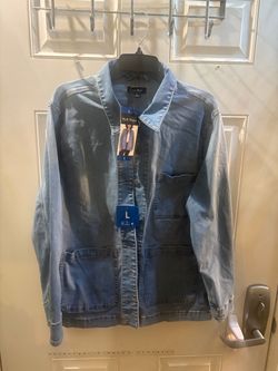 Well Worn blue denim chore jacket size
