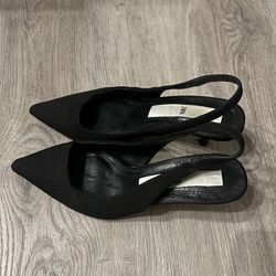 Zara Pointed Kitten Heels - 6.5 (37) 