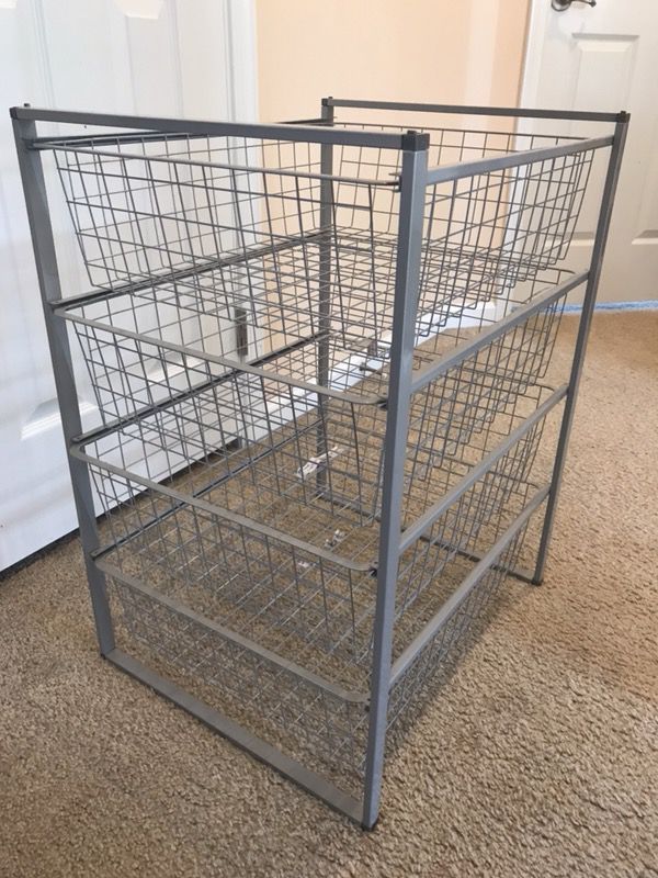 IKEA ANTONIUS - Frame/wire basket, silver - 44x54x70 cm