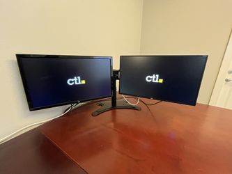 Dual monitors with mount - $50 