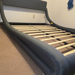 New Queen Upholstered Sleigh Bed - No Box Spring Required