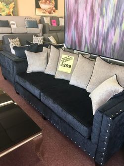 🇺🇸HUGE Blowout Furniture Sale!🇺🇸 Brand New Sofa Loveseat W/ Nailhead Trim! $50 Down Takes It Home Today!
