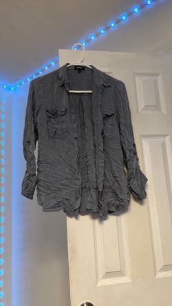 Grey Flowy Jean Jacket